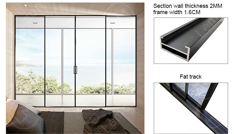 black sliding glass doors