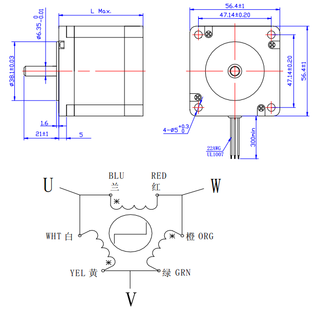 Hi stack stator laminations hybrid stepper motor NEMA 23/3-phase