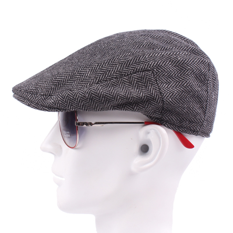 Summer Men Cotton Newsboy Caps Flat Golf cap Hunting Ivy Hats for Father Gift