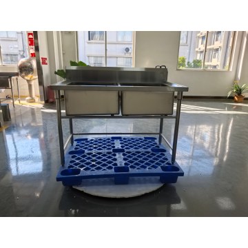 Stainless Steel Double Sink Workbench