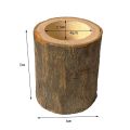 Rustic Wooden Candlestick Tealight Candle Holder Table Decoration Plant Flower Plot Ornament Craft 6x7cm