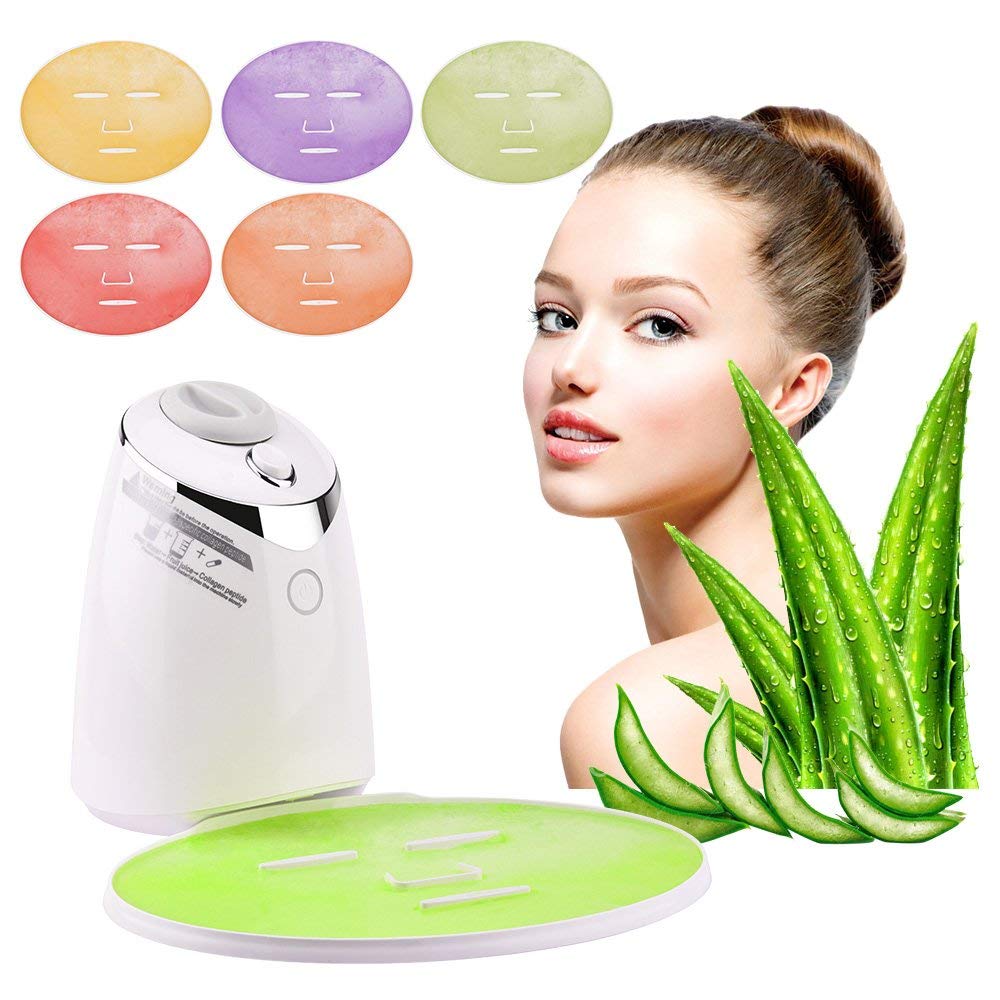 Face Mask Maker Machine Facial Treatment DIY Automatic Fruit Natural Vegetable Collagen Home Use Beauty with 32 Counts Collagen