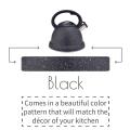 Black Durable Color Stainless Steel Whistling Water Kettle