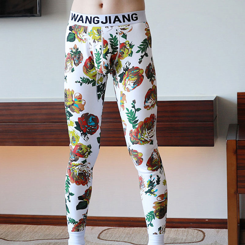 Winter Warm thick Men Long Johns Printed Thermal Underwear Men Thermo Underwear Long Johns Men Thermal Pants