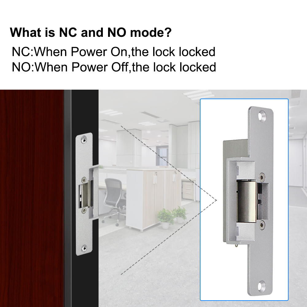 Access control Lock 12V DC Fail Secure NO NC type Door Electric Strike Lock For Access Control System Power Locks Electronic Lock