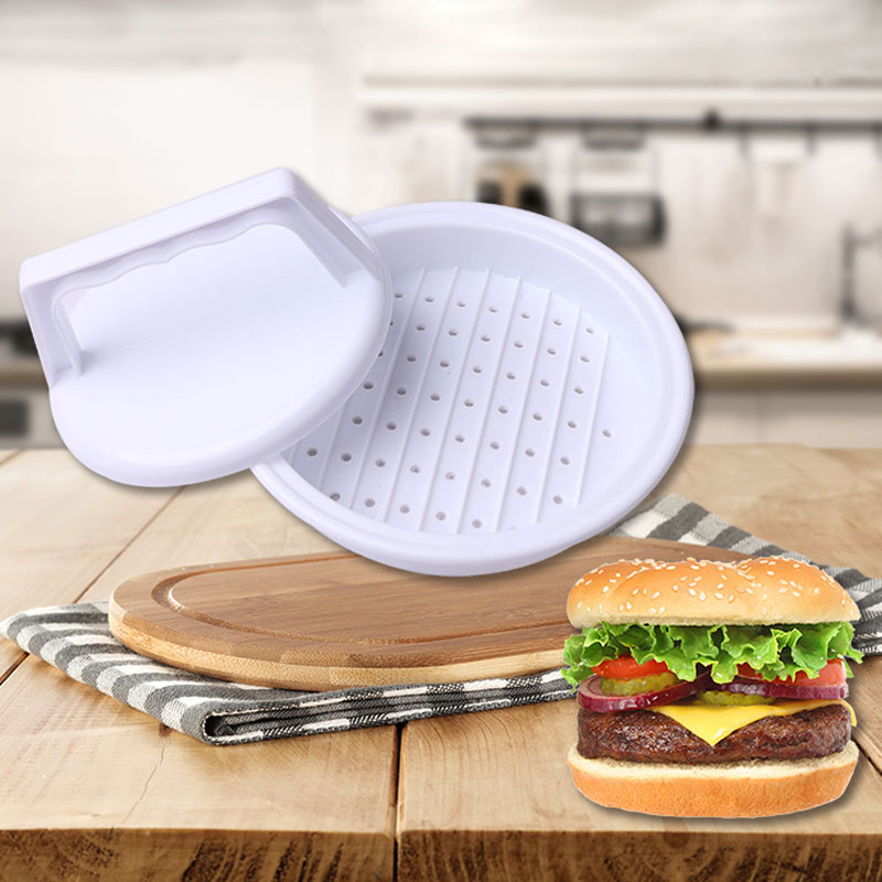 1 Set DIY Hamburger Meat Press Tool Food-Grade Plastic Hamburger Press Burger Cuisine Maker Mold Home Kitchen Gadgets