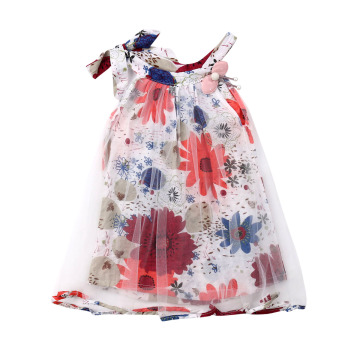 6M-3T Toddler Kids Baby Girl Flower Tulle Dress Party Gown Bridesmaid Dresses Sundress Summer Dress