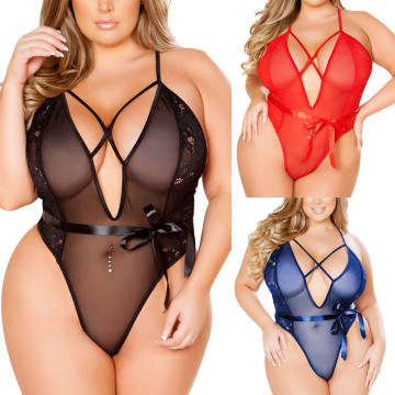 Sexy Lingerie Women Plus Size Lace Perspective Corset Erotic Sexy Underwear Babydoll Porno Lenceria Mujer Sexy Costumes Langerie