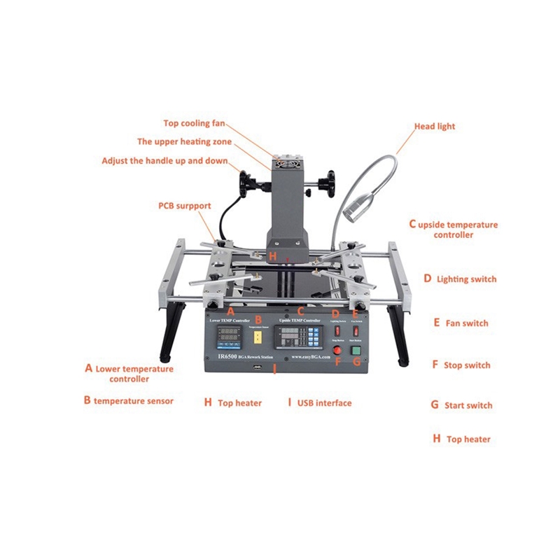 ACHI IR6500 Infrared BGA rework station SMD SMT desoldering Station with bga reballing kit for laptop game consoles xbox ps3