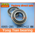 (1pcs) High quality deep groove ball bearing double rubber sealing cover 6005-2RS 25*47*12 mm