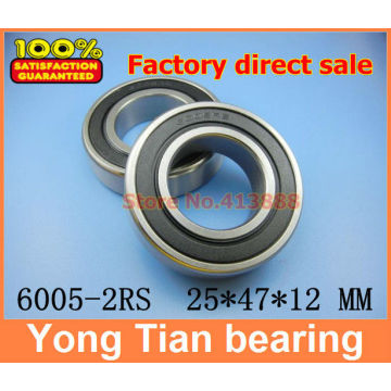 (1pcs) High quality deep groove ball bearing double rubber sealing cover 6005-2RS 25*47*12 mm