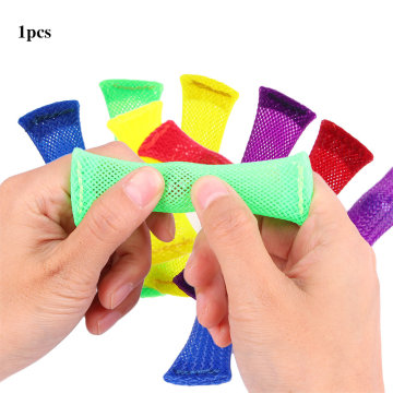 Sensory Toys Marbles Ball Autism ADHD Anxiety Therapy Toys EDC Stress Relief Hand Fidget Toys Braided Mesh Easy Bend With Marble