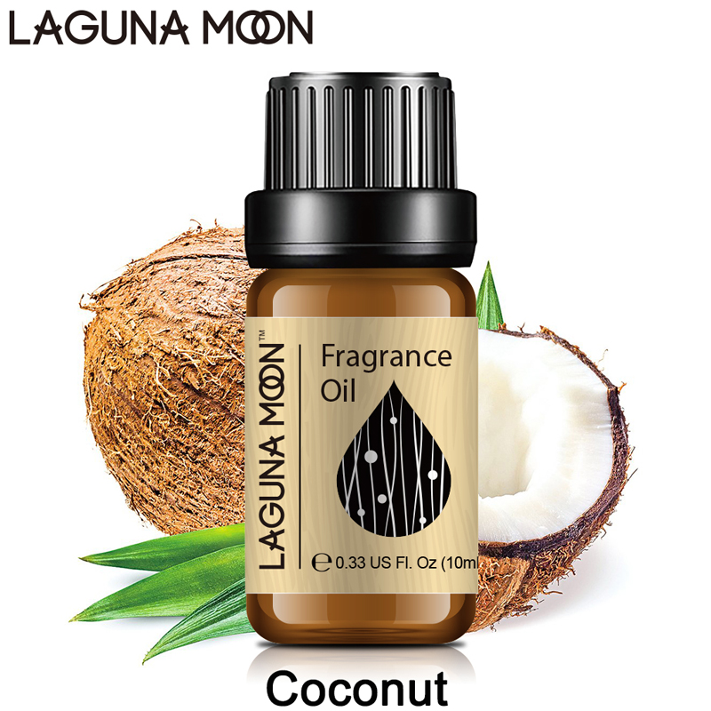 Lagunamoon 10ml Fragrance Oil Pineapple Cocoa Butter Liquorice Eucalyptus Camphor Cherry Amaretto Coconut Oil Perfume Diffuser