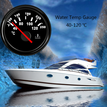 40-120 ℃ Adapter Water Temp Gauge 52MM Water Digital Racing Car Auto Water Temp Gauge Boat 12V 2 Inch Gauge Meter 287.4-22.4 ohm