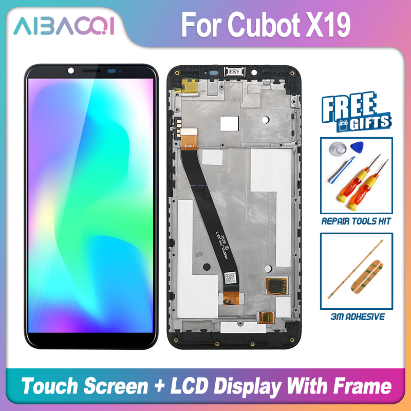 New Original 5.93 inch Touch Screen+2160x1080 LCD Display+Frame Assembly Replacement For Cubot X19 Android 9.0 Phone