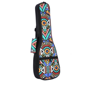 Double Strap Hand Folk Ukulele Carry Bag Cotton Padded Case For Ukulele Guitar Parts Accessories,Blue-Graffiti