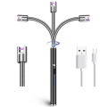360 Degree Flexible Arc Lighter Windproof Recharge Cigarette Lighter USB Electric Plasma Lighter Kitchen Gadgets For Women Gifts