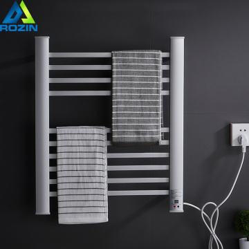 Wall Mounted Bathroom Heater Towel Bar No punching Towel Holder Rod Electric Heated Towel Rack Electrothermal Bar Towel Shelf