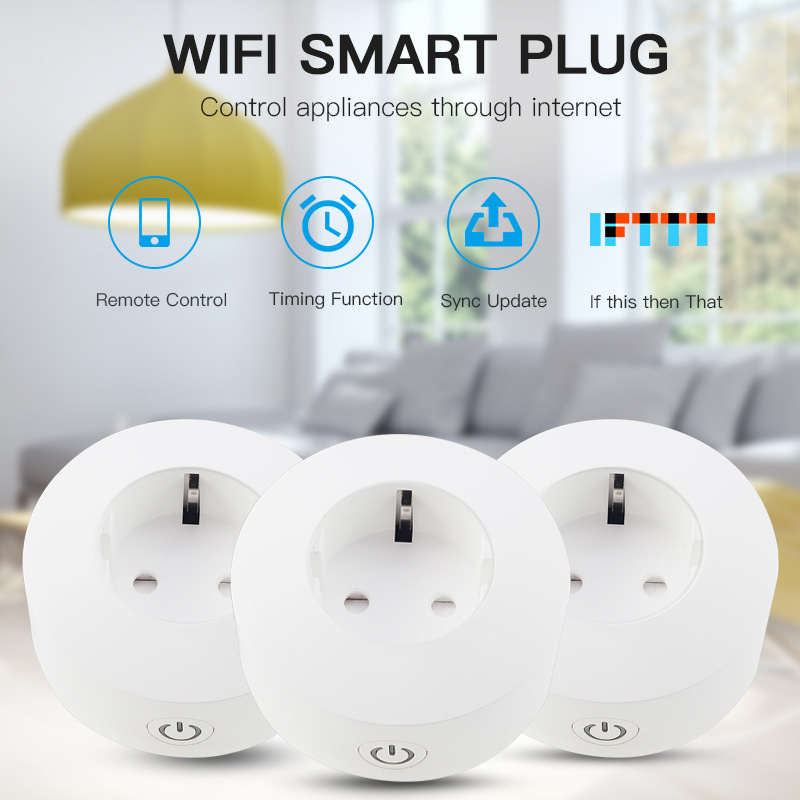 1-5 Pcs Smart Plug WiFi Socket EU 10A Power Monitor Timing Function Tuya SmartLife APP Control Work With Alexa Google Assistant