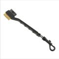 2 Sided Brass Wires Nylon Golf Club Brush Groove Cleaner Kit Black Brush Cleaning Tool Kit Golf Tools Accessories Equipment
