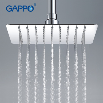 GAPPO 1PC High Quality 200*200mm Square 304 Stainless Steel Rainfall Shower Faucet Overhead Shower GA28