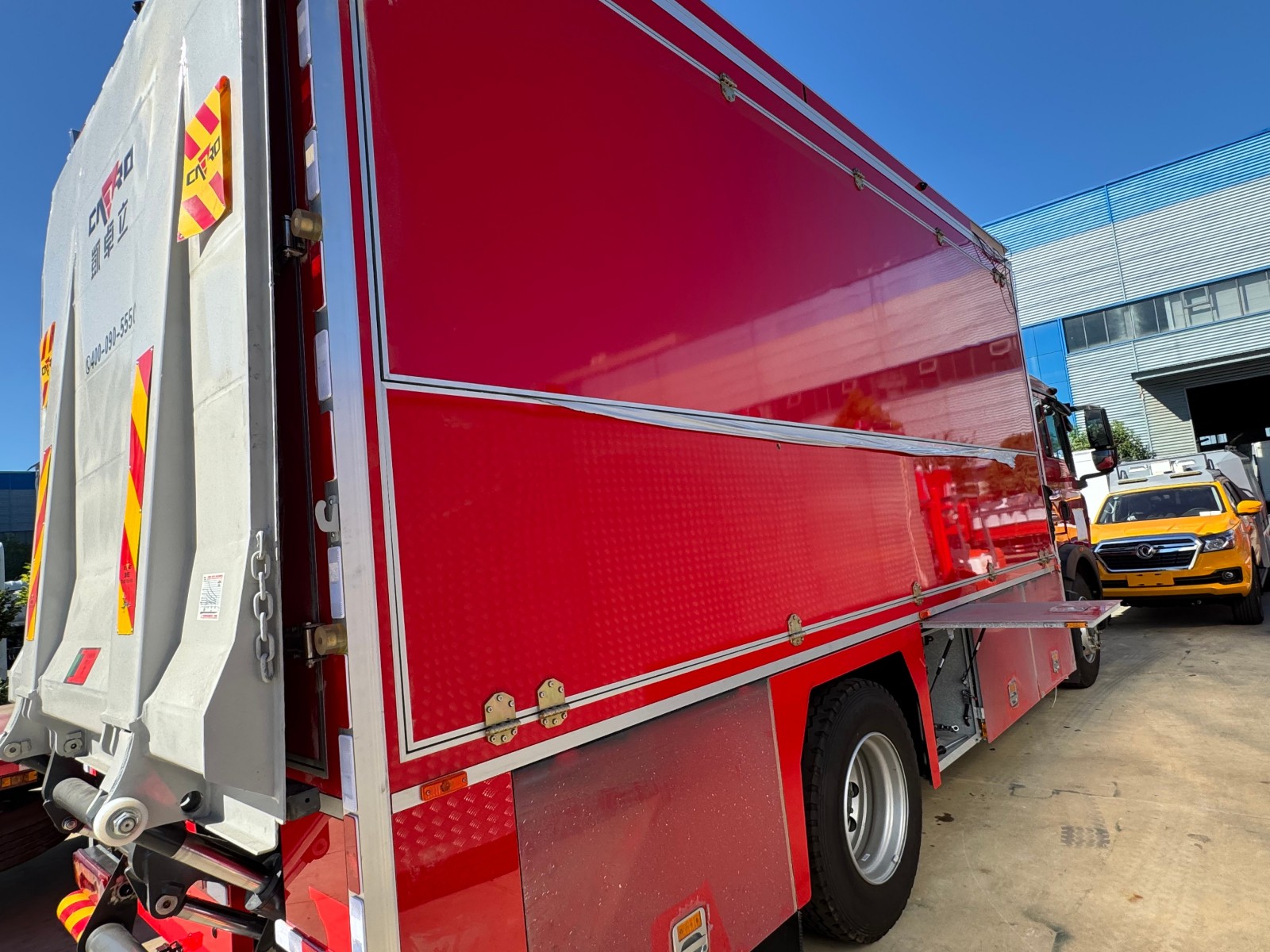 series of materials fire trucks