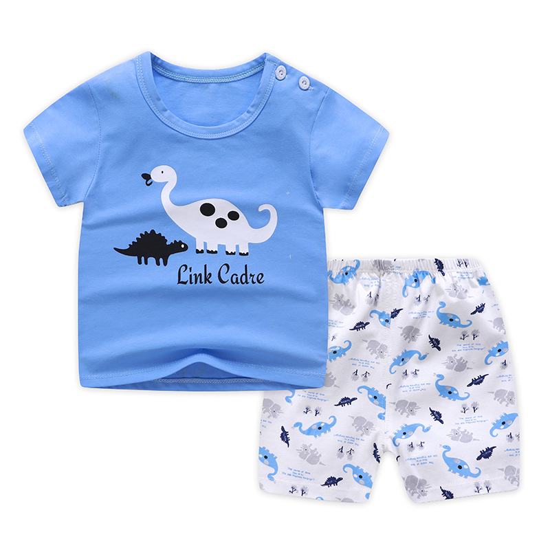 Summer Infant Newborn Cotton Short Sleeves Clothes Suits Tops + Pants Baby Toddler Boy Clothing Sets Kids Children Girl Outfits