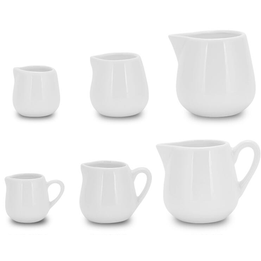Sugar Creamer Milk Pots Pitcher Ceramics Seasoning Jar Creamer Container Cup Tableware White Kitchen Tools