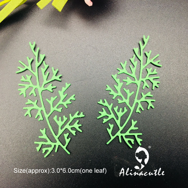 Die Cut Metal Cutting 2pc Leaf Branch Scrapbooking Album Papercraft Handmade Card Stencil Cutter Punch Die Alinacutle