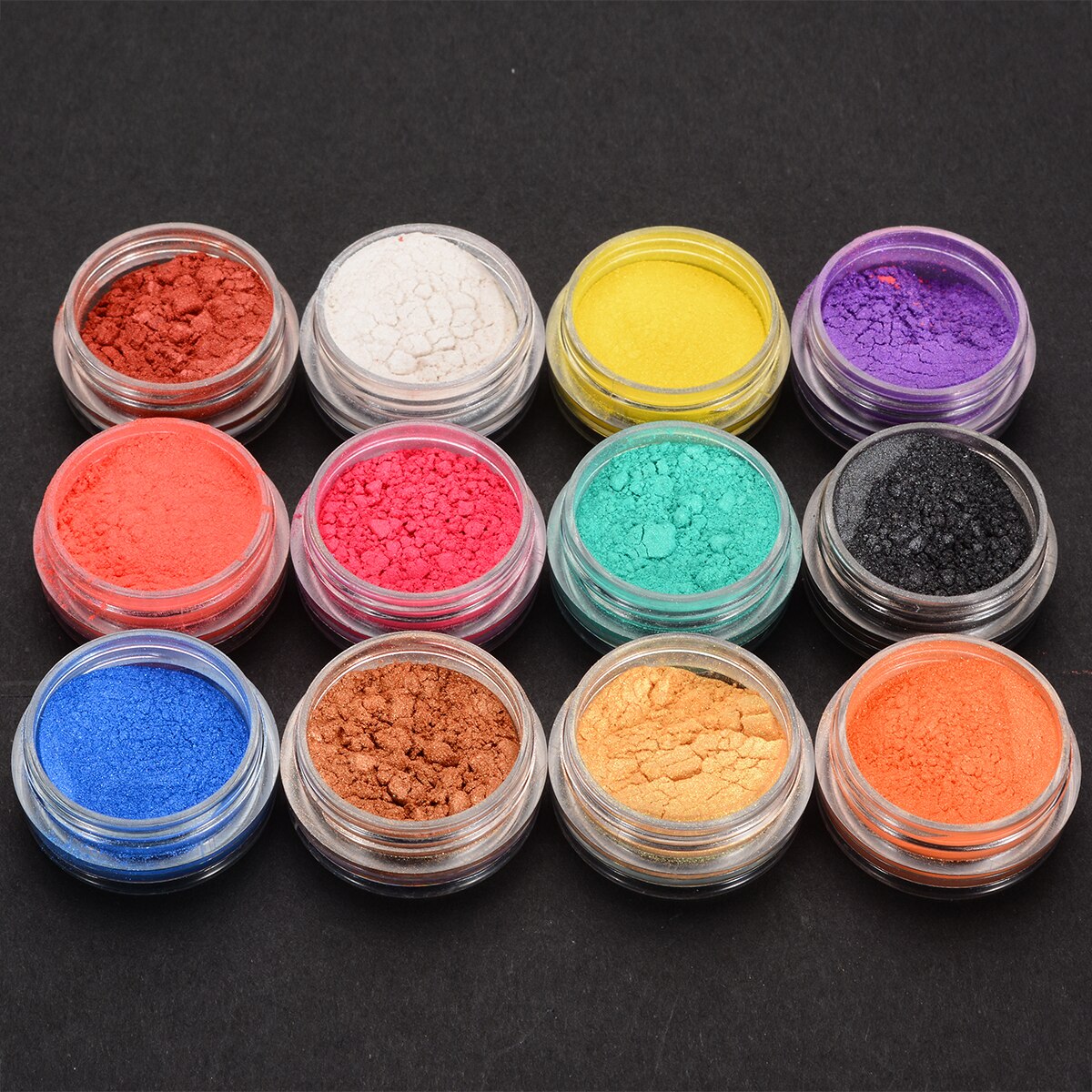 12 Colors/set Mica Pigment Powder Mica Powder Epoxy Resin Dye Pearl Pigment for Soap Making Cosmetics Resin Makeup