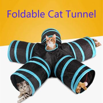 NEW 2/3/4/5 Holes 12 Colors Foldable Pet Cat Tunnel Indoor Outdoor Pet Cat Training Toy for Cat Rabbit Animal Play Tunnel Tube