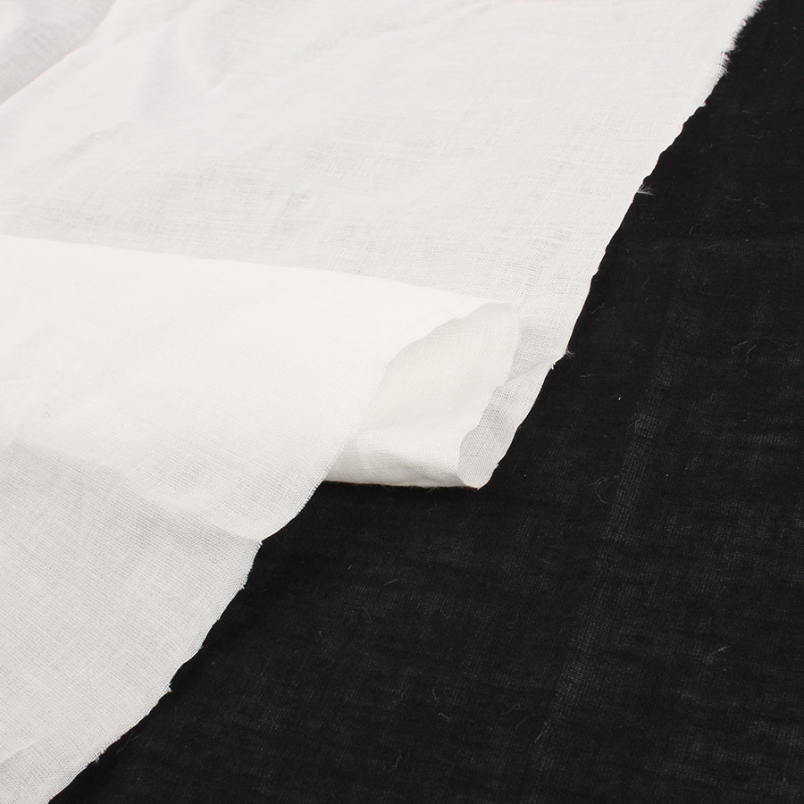 thin soft pure cotton lining fabric solid color material light weight white black by yard
