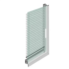 Glass window blind between the double glass