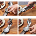 2 in 1 Stainless Steel Quick Nuts Cracker Kitchen Tools Chestnut Clip Walnut Pliers Metal Sheller Nut Opener Cutter Gadgets