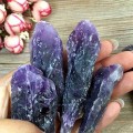 100g Amethyst Point Crystal Stone Repair Crystal Healing Decoration Hexagonal Stones Point Treatment Home Reiki Stone Miner V9F8