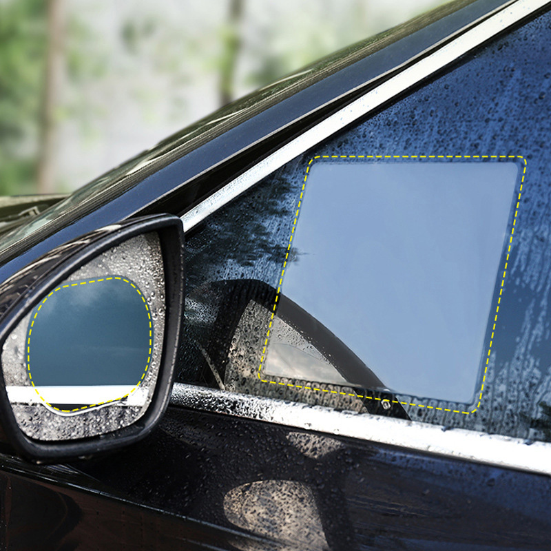 2pcs/lot Film Anti Water Mist Fog Coating Rainproof Car Window Rearview Mirror Protector Universal Waterproof Sticker wh