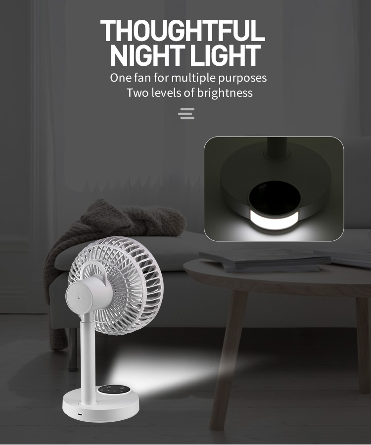 Desktop Portable 2400mAh Lithium Battery Rechargeable Fan-white-detail-6
