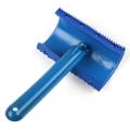 Blue Rubber Wood Grain Paint Roller Brush DIY Wood Grain Pattern Wall Painting Tool with Handle Wall Painting Roller Home Tool