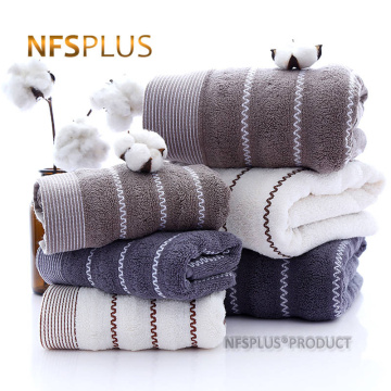 Bathroom Towel Set For Adults 100% Cotton 70x140CM Bath Towel 35x75CM Hand Face Towel White Blue Coffee Terry Washcloth