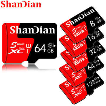 SHANDIAN Smast sd card 128gb 64gb Smast sd 32gb Mini Card 16gb Class 10 for samrtphone and table PC 100% Original Memory Card
