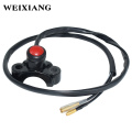 7/8" Motorcycle Switch Button Handlebar Mount Electric Power Start Kill Horn Switch With Wire Harness Red Yellow Black Button