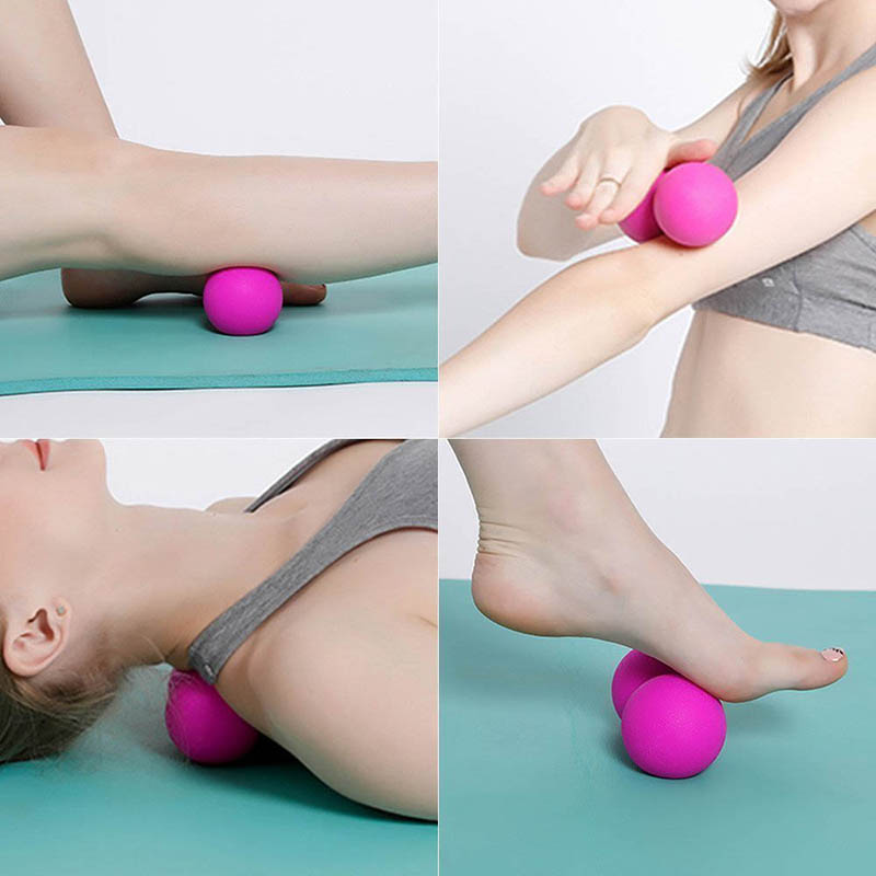 Peanut Massage Ball Exercise Double Lacrosse Balls Muscle Sport Gym Yoga Ball Full Body Trigger Point Therapy Myofascial Release