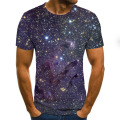 Galaxy space pattern printing 3D T-shirt casual summer style fashion printing short-sleeved T-shirt men's shirt art street cloth