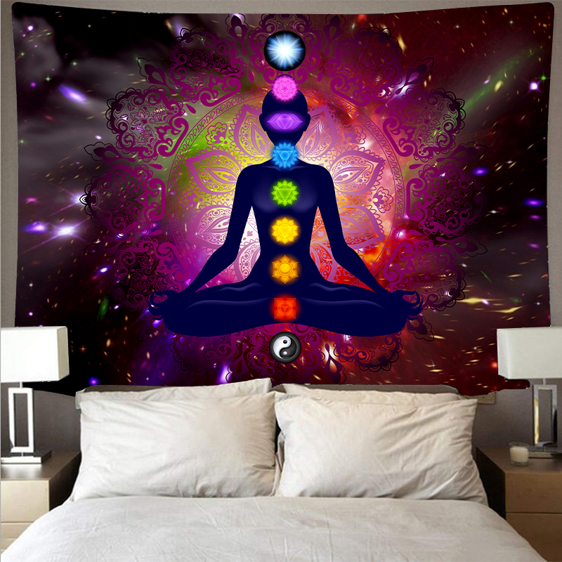 Cheap India Mandala Tapestry Wall Hanging Trippy Psychedelic BohemiaTapestries Witchcraft Supplies Wall Cloth Carpet Home Decor