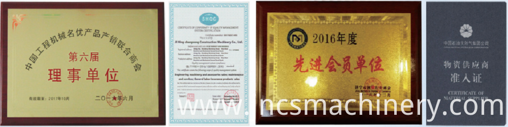 bulldozer company CERTIFICATE