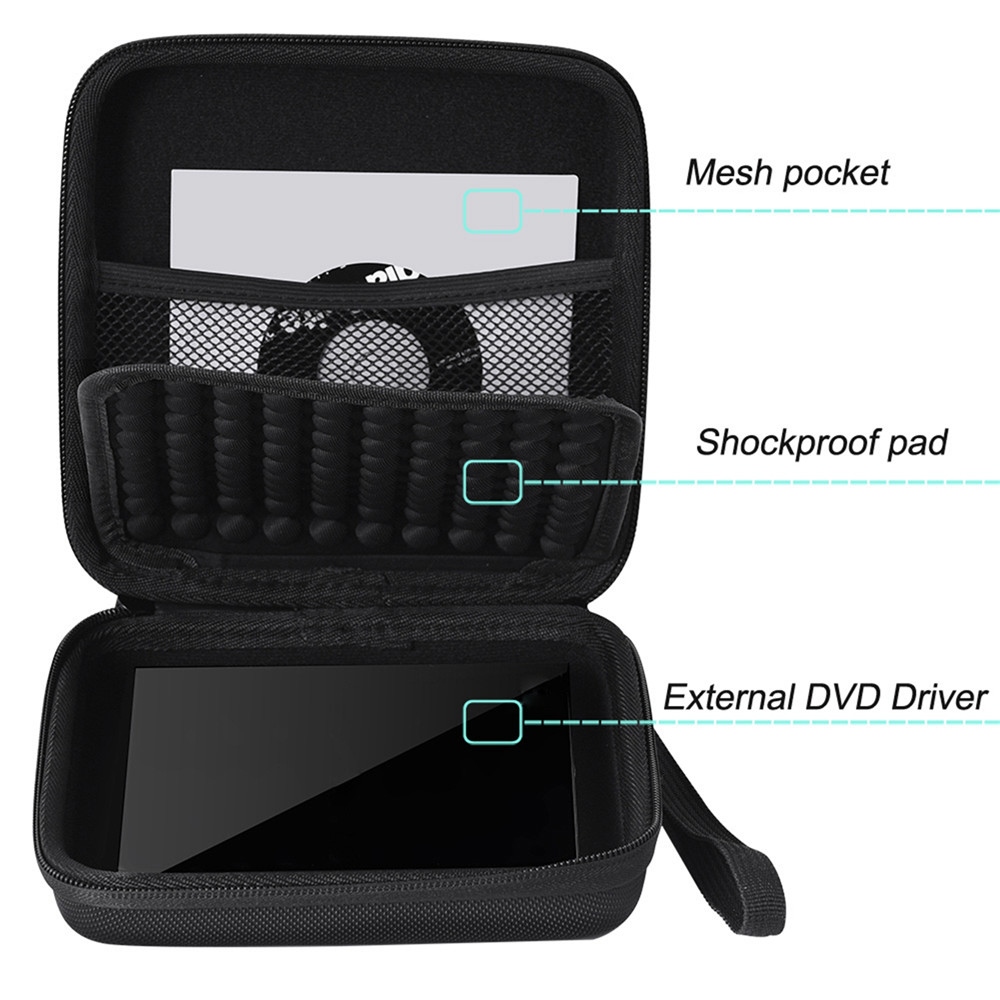 Storage Bag Carrying Case for CD DVD Writer Blu-Ray & External Hard Drive Accessories Protective Cover Cases Pouch