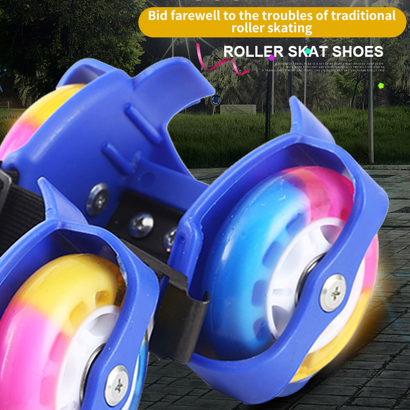 Flashing Roller skates Colorful Whirlwind Pulley Flash Wheels Heel Skating Shoes for kids Adult Adjustable Simply Roller Shoes