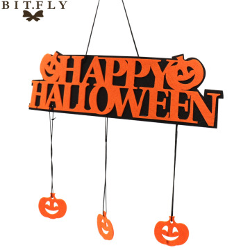 Halloween party Decoration HAPPY HALLOWEEN Hanging Hangtag Window door Decoration Doorplate Halloween Pumpkin Hanging Strips