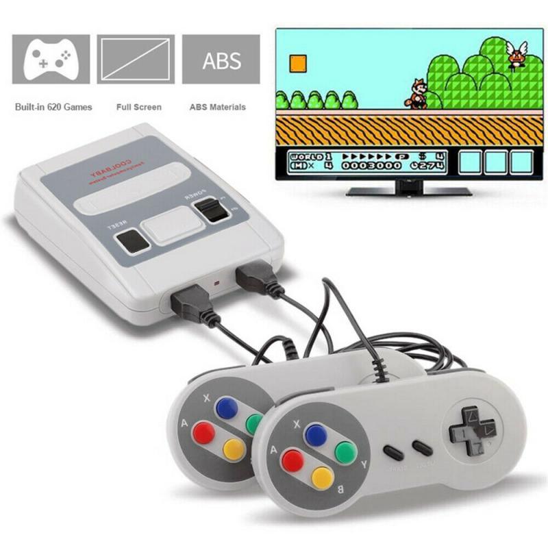 HD Retro Mini TV Game Case 8 Bit Retro Video Game Console With Two Gamepad Built-In 620 Games Handheld Gaming Player For SFC