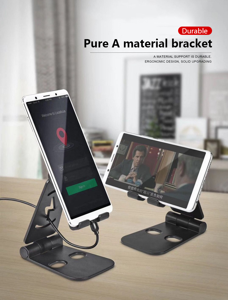 Universal Mobile Phone Holder Seat Desktop Brackert For IPAD Tablet Charging Base Double Adjustable Shelf